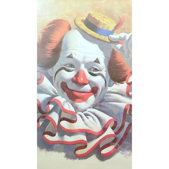 Vintage Arthur Sarnoff Elmo the Clown Circus Clown Poster 28"x22" - Picture 2 of 3